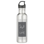 H20 is LIFE... Aluminium 24oz sportfles Waterfles (Voorkant)