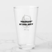 H27 Zwart Marmer Logo Pint Glas (Achterkant)