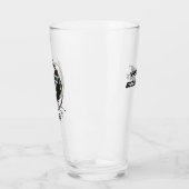 H27 Zwart Marmer Logo Pint Glas (Links)