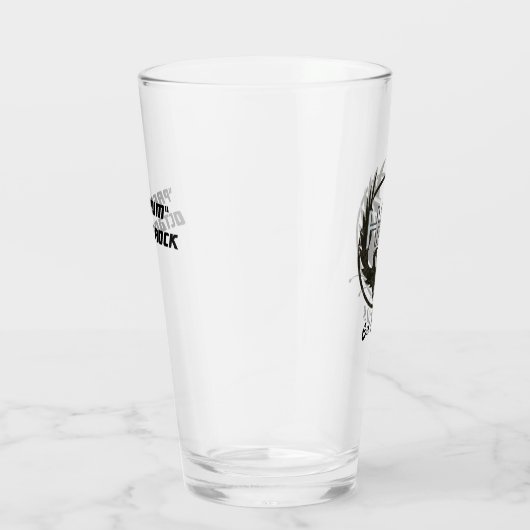 H27 Zwart Marmer Logo Pint Glas (Rechts)