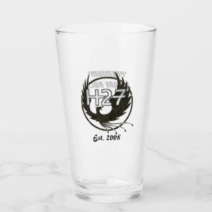 H27 Zwart Marmer Logo Pint Glas