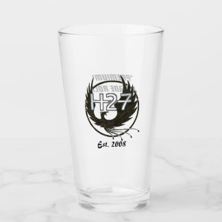 H27 Zwart Marmer Logo Pint Glas