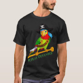 H290 Funny Parrot Pirate Repat Offender  T-shirt (Voorkant)