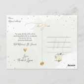 H2 Alabaster Rozen Hydrangea Baby Shower Ansichtka Briefkaart (Achterkant)