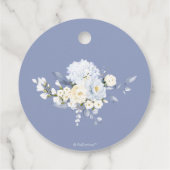 H2 Blau Hortensia Crème Rozen Bruiloftsfeest Bedankjes Labels (Achterkant)