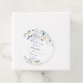 H2 Blau Hortensia Crème Rozen Bruiloftsfeest Bedankjes Labels (In situ)