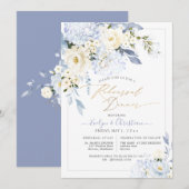H2 Blau Hortensia Crème Rozen Oefendiner Kaart (Voorkant / Achterkant)