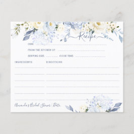 H2 Blau Hortensia Crème Rozen Receptkaart