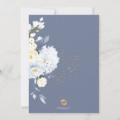 H2 Blue Hydrangea Cream Rozen Brunch Bubleble Kaart (Achterkant)