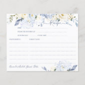 H2 Blue Hydrangea Cream Rozen Recipe Kaart (Voorkant)