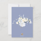 H2 Blue Hydrangea Cream Rozen RSVP-kaarten Kaart (Achterkant)