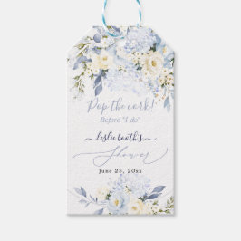 H2 Blue Hydrangea Cream Rozen Vrijgezellenfeest Cadeaulabel