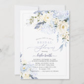 H2 Blue Hydrangea Cream Rozen Vrijgezellenfeest Kaart (Voorkant)