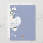H2 Blue Hydrangea Cream Rozen Vrijgezellenfeest Kaart (Achterkant)