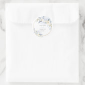 H2 Blue Hydrangea Cream Rozen Weddenschappen Ronde Sticker (Tas)