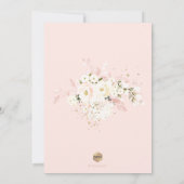 H2 Blush Hydrangea Cream Rozen repetitie Dinner Kaart (Achterkant)