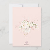 H2 Blush Hydrangea Crème Rozen Oefenavondmaal Kaart (Achterkant)