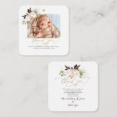 H2 Blush Rozen Dragonfly Shower Hartelijk dank Notitiekaartje (Voorkant / Achterkant)