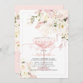 H2 Dusty Roos Blush Hydrangea Brunch Bubble Kaart (Voorkant / Achterkant)