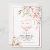 H2 Dusty Roos Blush Hydrangea Brunch Bubble Uitnod Kaart (Voorkant)