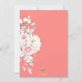 H2 Dusty Roos Blush Hydrangea Brunch Bubble Uitnod Kaart (Achterkant)