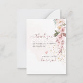 H2 Dusty Roos Geboorte Aankondiging Douche Dank u (Achterkant)