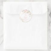 H2 Dusty Roos Hydrangea Cream Rozen Vrijgezellenfe Ronde Sticker (Tas)