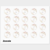 H2 Dusty Roos Hydrangea Cream Rozen Weddenschap Ronde Sticker (Vel)