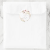H2 Dusty Roos Hydrangea Cream Rozen Weddenschap Ronde Sticker (Tas)