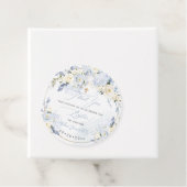 H2 Hydrangeas Blauwe Rozen Doop Dank u Bedankjes Labels (In situ)