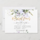 H2 Paarse Eucalyptusrepetitie Stof Diner Kaart (Voorkant)