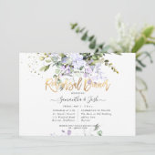 H2 Paarse Eucalyptusrepetitie Stof Diner Kaart (Staand voorkant)