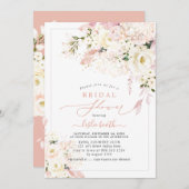 H2 Roos van Creamy Dusty Blush Hydrangea Kaart (Voorkant / Achterkant)