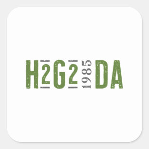 H2G2 Douglas Adams 1985 Vierkante Sticker