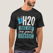H2O 2 Onderdelen Hart Een Deel Obsessie Zwemmen T-shirt (Voorkant)