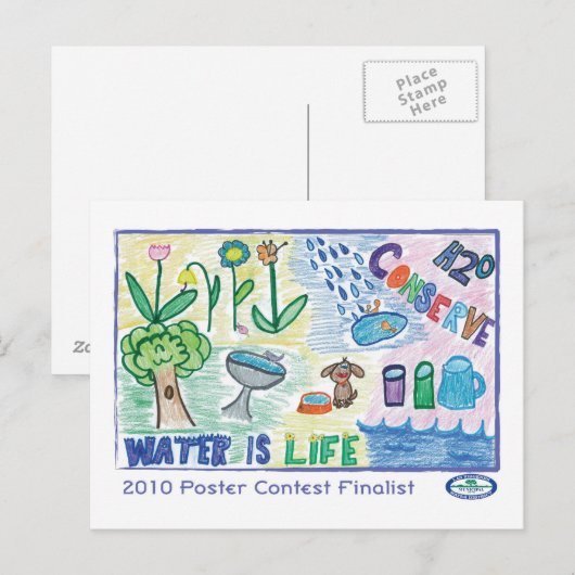 H2O-besparing Briefkaart (Voorkant / Achterkant)