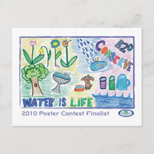 H2O-besparing Briefkaart