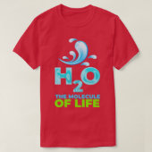 H2O de molecule van het leven T-shirt (Design voorkant)