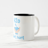 H2O doet geen pijn Tweekleurige Koffiemok (Voorkant rechts)