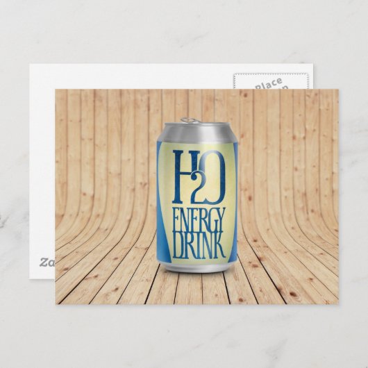 h2o energie-drink briefkaart (Voorkant / Achterkant)