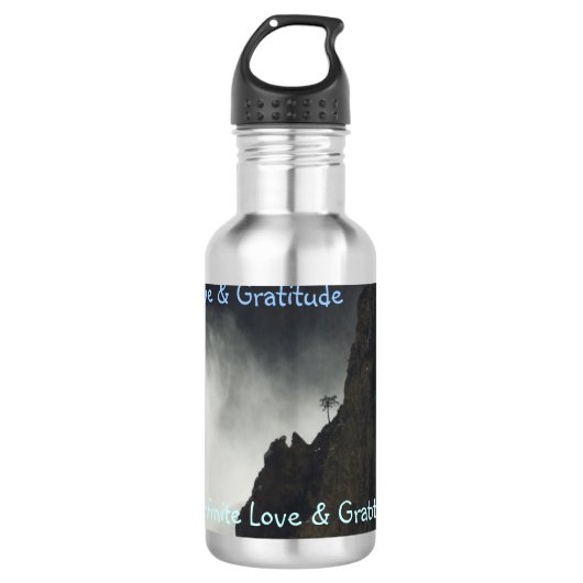 H2o-flesje - Liefde en dankbaarheid Waterfles (Voorkant)