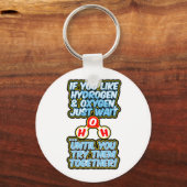 H2O frunny chemistry hydratatie water Sleutelhanger (Voorkant)