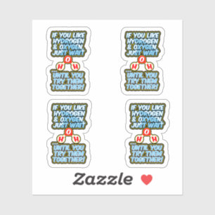 H2O frunny chemistry hydratatie water Sticker