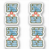 H2O frunny chemistry hydratatie water Sticker (Voorkant)