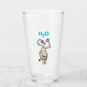 H2O Het dorstige man glas
