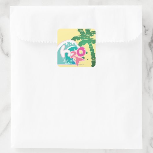 H2O-Logo Vierkante Sticker (Tas)