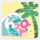 H2O-Logo Vierkante Sticker (Voorkant)