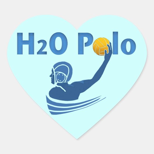 H2O polo hart Sticker (Voorkant)