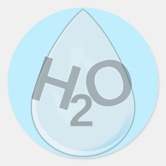 H2O-val Ronde Sticker (Voorkant)