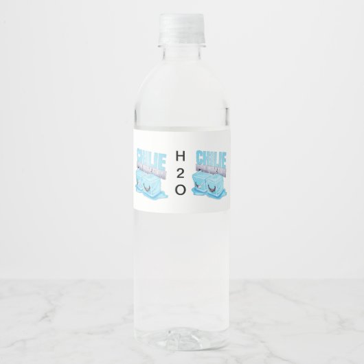 H2O WATERFLES ETIKET (Voorkant)